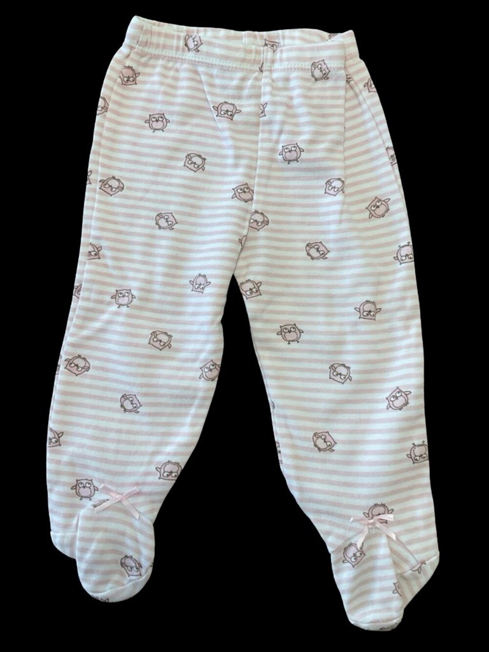 🌻10/$25 - Pink/White Striped Pants w/ Owls